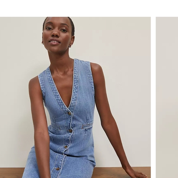 Ann Taylor Dresses & Skirts - Ann Taylor Light Blue Denim Midi Dress